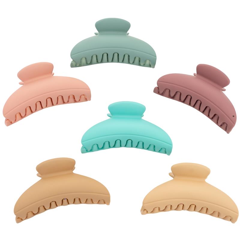 Pinza de pelo nature grande con agarre fuerte.