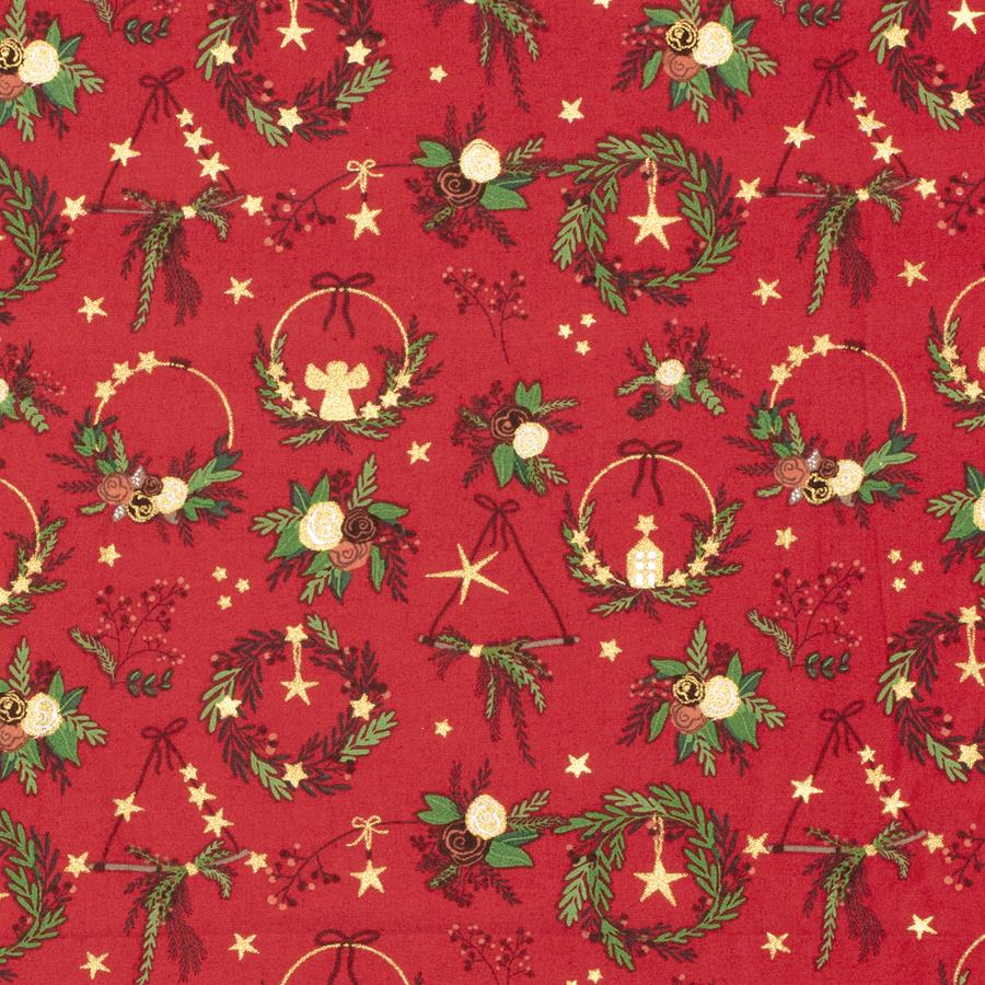 Tela algodón navidad - Rojo
