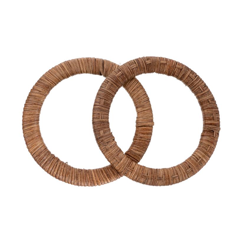 Asas de Mano Redondas con Relieve para Bolsos DIY y Macramé