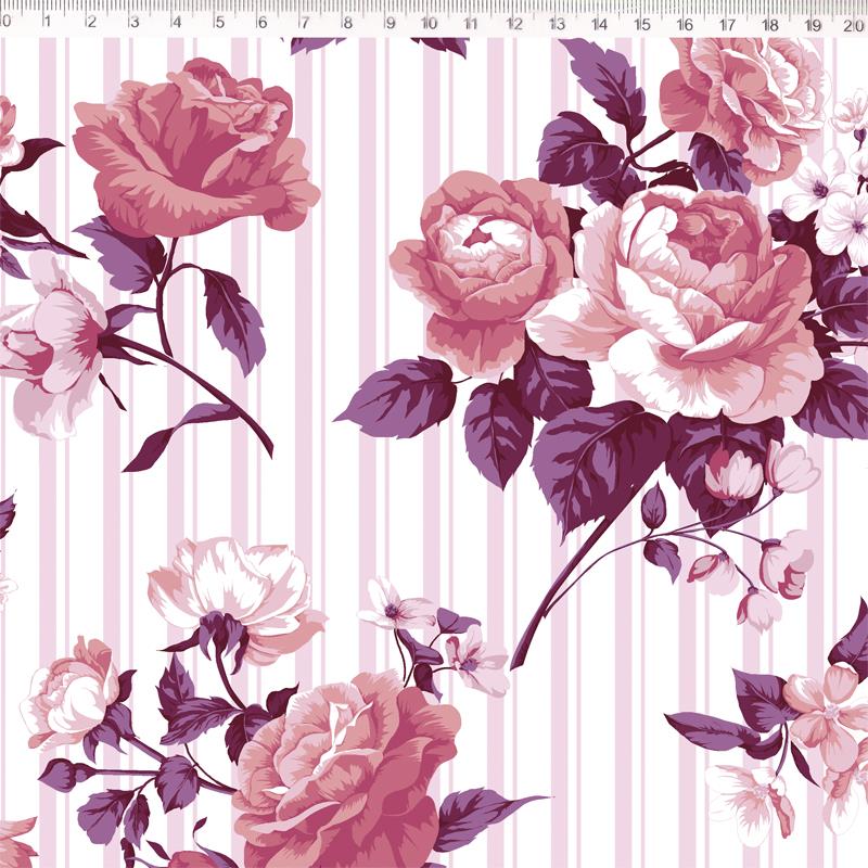 Tela algodón estampada - Colorful - Fucsia - B-FM - 