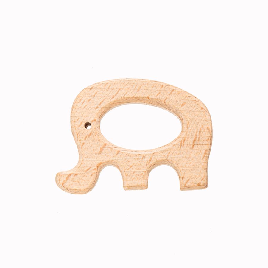 Forma madera natural elefante- 5 unid.    