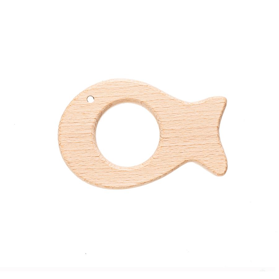 Forma madera natural pez - 5 unid.    