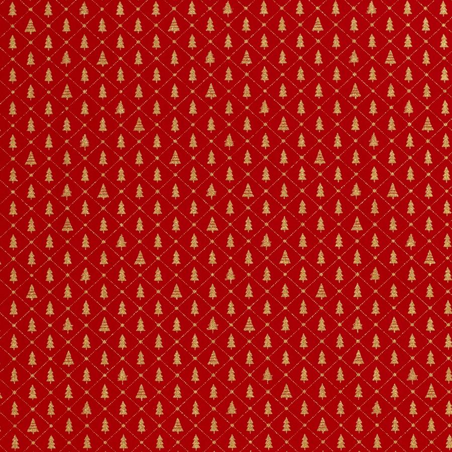 Tela algodón navidad - Rojo