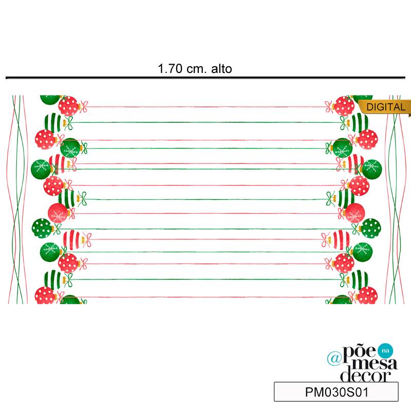 Tela Sarga digital MANTELES - Nv - 23 - Bolas - B-FM - 1 metro         