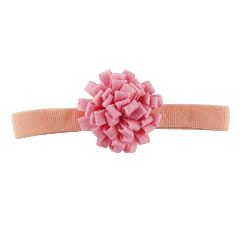 Turbante 1´5 cm. Flor fieltro. 