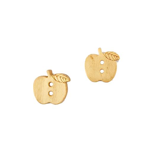 Botón madera manzana 1.5 cm.