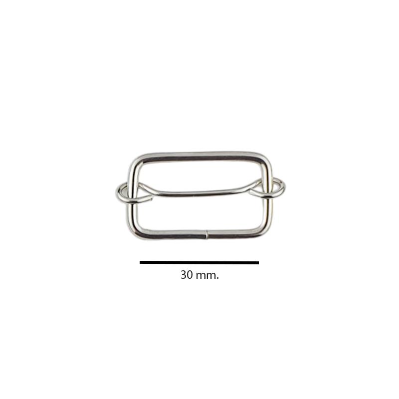 Mosqueton metal 4 cm. - Niquel Plata
