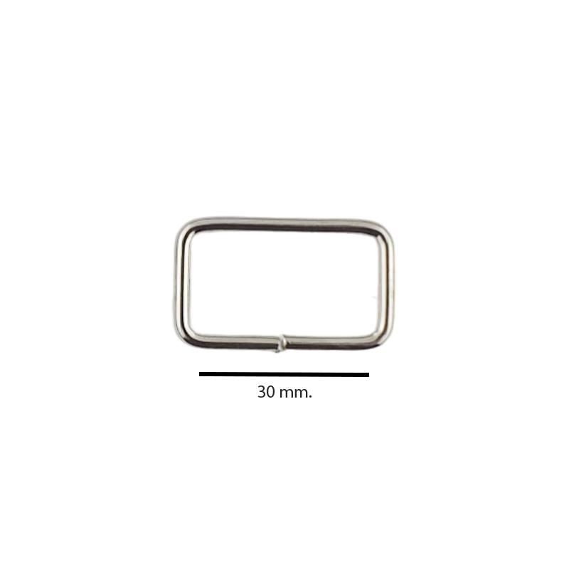 Mosqueton metal 4 cm. - Niquel Plata