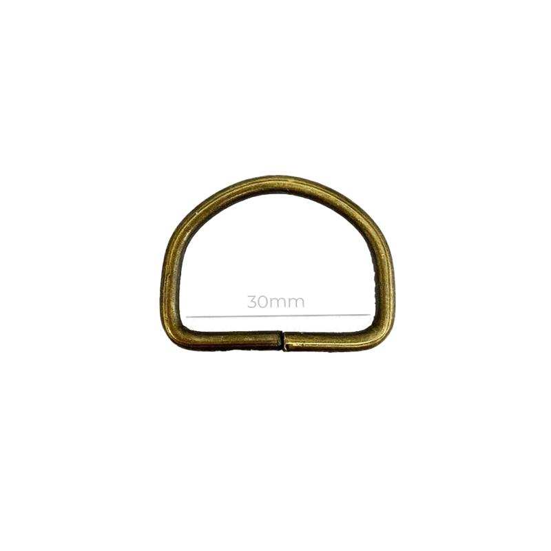 Media anilla 3 cm. - Oro Viejo