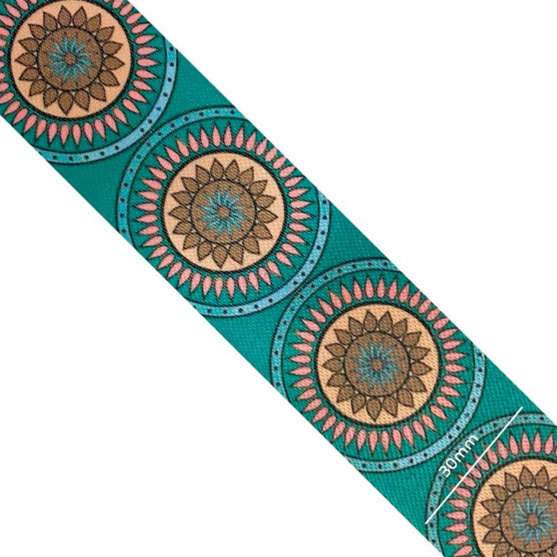 Cinta poliéster estampada mandala aurora Tiffany