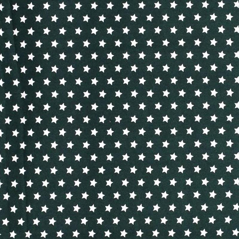Tela algodón popelin estampado patchwork - Verde - 1 metro