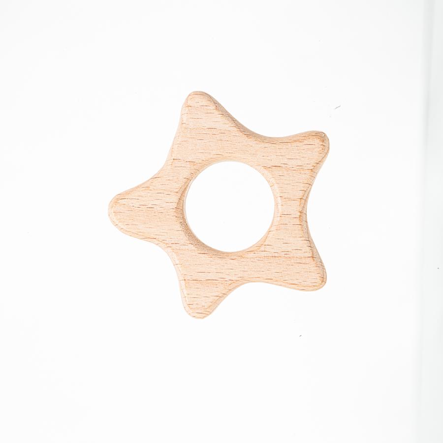 Forma madera natural estrella- 5 unid.    