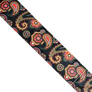 Cinta poliéster estampada Mandala Negro - 15 metros | MC2154