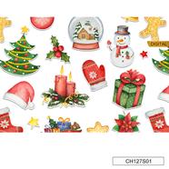 Tela Sarga digital Navidad - BOTAS - REGALOS - Surtido - B-FM - 1 metro     | CH127S01