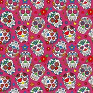 Tela algodón popelin estampado patchwork - Fucsia - 1 metro | TX3050-0282018