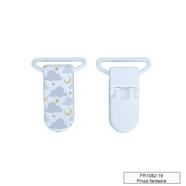 Pinza forma plástico chupetero - Nube gris - 5 unid.   | FR1082-19