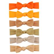 Turbante poliamida 3.5 con lazo tono marrón-naranja -  6 unid | TU0221