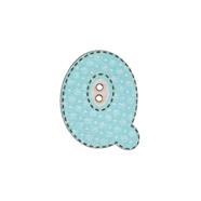 Botón madera - Letra Q -24 unid.  | FR2011-00Q | ABECEDARIO BOTÓN MADERA