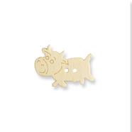 Botón madera vaca 2.5 cm. - 72 unid.  | FR0292