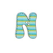 Botón madera - Letra N - 24 unid.  | FR2011-00N | ABECEDARIO BOTÓN MADERA