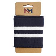 PUÑO ELÁSTICO RAYAS marino - blanco | TX1009