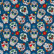 Tela algodón popelin estampado patchwork - Azul - 1 metro | TX3050-0282003