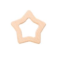 Forma madera natural estrella - 5 unid.     | FR2079