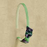 DIADEMA FINA PEINE LAZO DOBLE ESTAMPADA FLORES  | DI0079