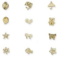 Botón madera figuras surtidas 9 mm. - 144 unid.  | FR0287