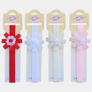 Turbante 1.5 cm. lazo rayas con flor - 8 unid.     | TU0226