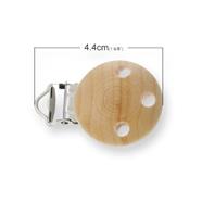 Pinza botón madera - Natural - 5 unid.  | FR0336