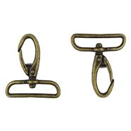 Mosquetón metal 4 cm. - Oro Viejo - 6 unid.  | FR-1057/40OV | MAS MODELOS MOSQUETON