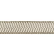 Cinta espiga rayas algodón 3 cm. - Beige - 15 metros | MC2126-006