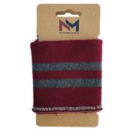 PUÑO ELÁSTICO RAYAS granate - gris oscuro | TX1011