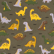 Tela popelin algodón estampado - Kaki - 1 metro | TX0322-011