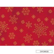 Tela algodón Navidad Copos - Nv - 23 - Rojo - B-Fernando Maluhy - 1 metro         | CH124C02