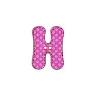 Botón madera - Letra H - 24 unid.  | FR2011-00H | ABECEDARIO BOTÓN MADERA