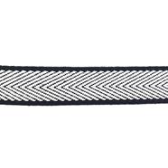 Cinta espiga rayas algodón 3 cm. - Negro - 15 metros | MC2126-001