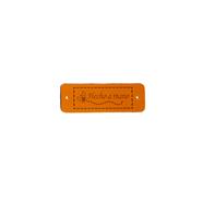Etiqueta polipiel coser 4.5 x 1.5 cm. - Hecho a mano - 25 unid.  | FR7022