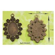 Base camafeo bronce redondo - 12 unid. | FR5007