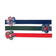 TURBANTE FLOR TELA CUADROS C/BOTON CENTRAL - 12 un | TU0102