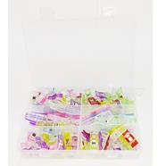 Expositor 12 huecos pinzas plástico para costura - 115 unid. | EX2014