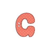 Botón madera - Letra G - 24 unid.  | FR2011-00G | ABECEDARIO BOTÓN MADERA