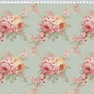 Tela algodón patchwork  SECRET GARDEN - Verde Menta - Millyta - 1 m.        | MV039C02