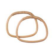 Asa madera - mimbre - 14 x 11 cm. - 1 par | MC0150