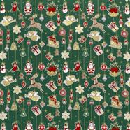 Tela algodón navidad - Verde - 1 metro | TX20727-025
