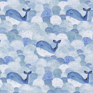 Tela popelin digital estampado azul  - 1 metro  | TX5002