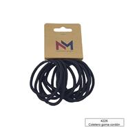 Coletero goma cordón grueso - Negro - 12 blister  | 4226