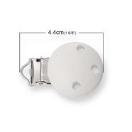 Pinza botón madera - Blanco - 5 unid. | FR0335