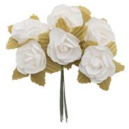 Flor papel 3 cm. 6 pcs/ramo - 12 ramilletes  | CM12-4013
